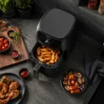 DEIME Mini-Airfryer mit 2,5 Litern und quadratischem Korb
